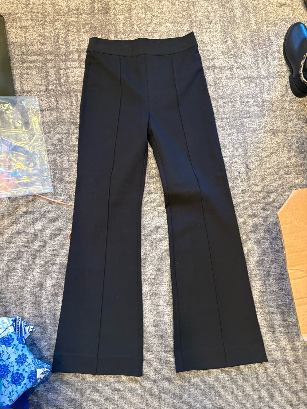 SPANX Black High-Rise Flared Ponte Pants